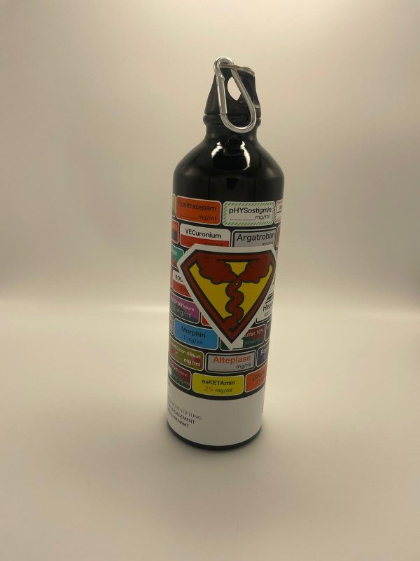 Trinkflasche mit satirischen Medikamentenklebchen - Image 3